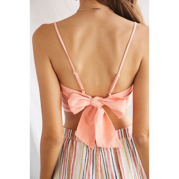 Linen-Blend Cropped Cami - Picture 3 of 4